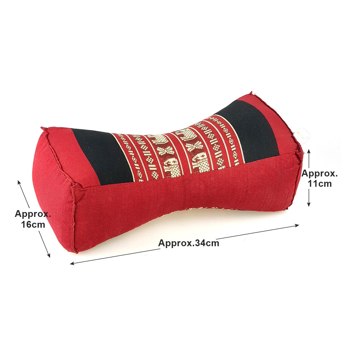 Meditation Cushion, Bone Shaped - Red