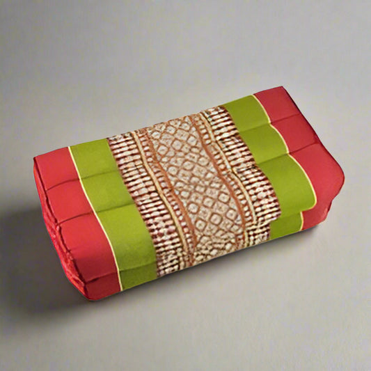 Meditation Cushion | Yoga Block - Red & Green