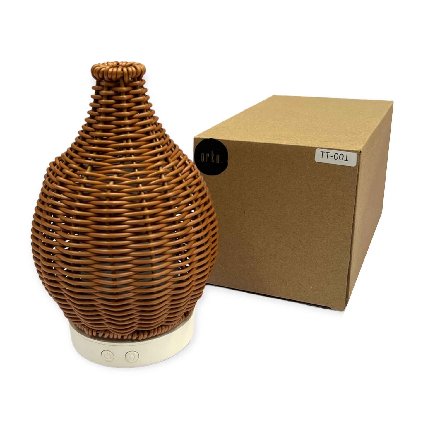 Aromatherapy Oil Diffuser - Rattan | 7-Colour LED Night Light