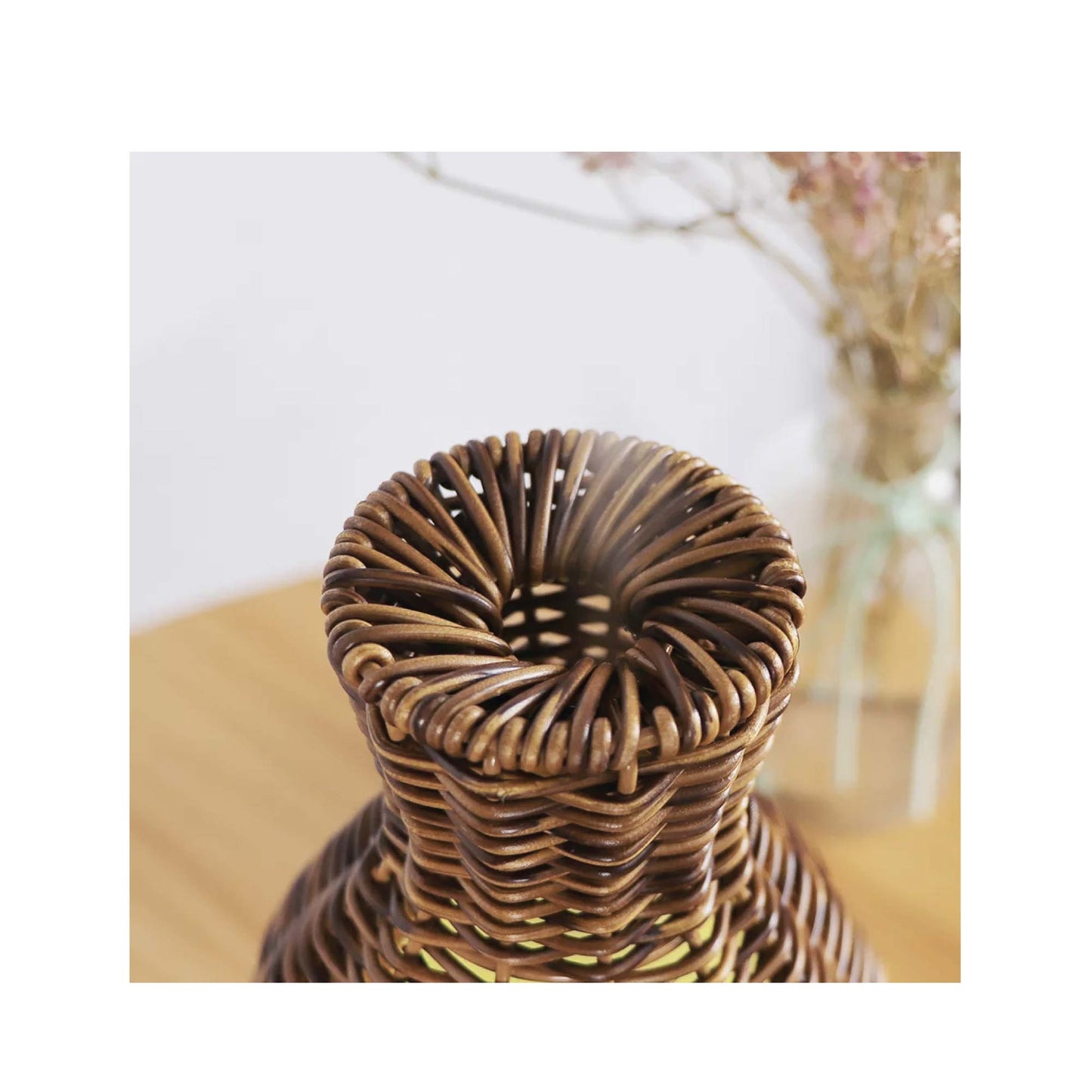 Aromatherapy Oil Diffuser - Rattan Vase | 7-Colour LED Night Light